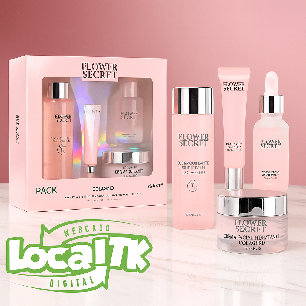 Set Flower Secret – Cuidado con Colágeno 4 piezas (Efecto Lifting)™