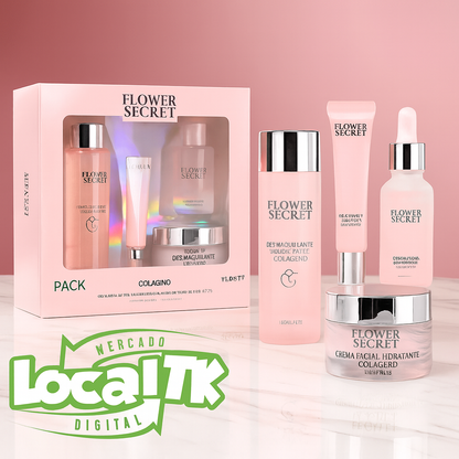 Set Flower Secret – Cuidado con Colágeno 4 piezas (Efecto Lifting)™