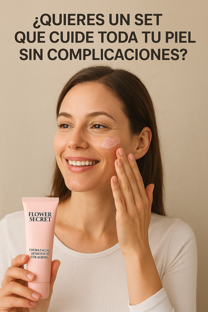 Set Flower Secret – Cuidado con Colágeno 4 piezas (Efecto Lifting)™